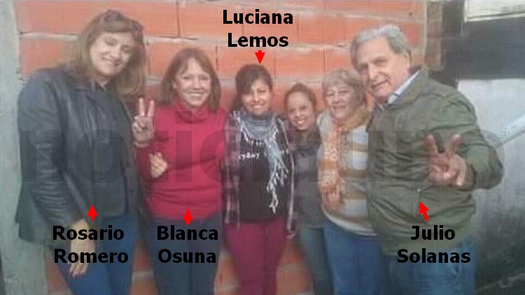 Luciana Lemos, exesposa de Tavi Celis (centro) junto a Rosario Romero, Blanca Osuna y Julio Solanas