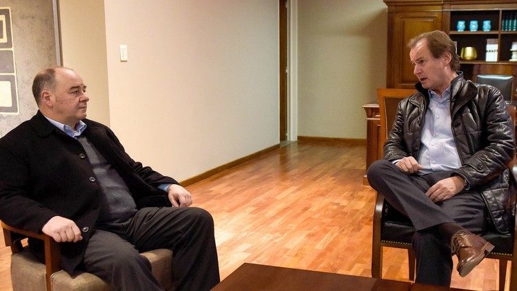 El gobernador Gustavo Bordet se reunió con el diputado nacional Marcelo Monfort (Cambiemos).