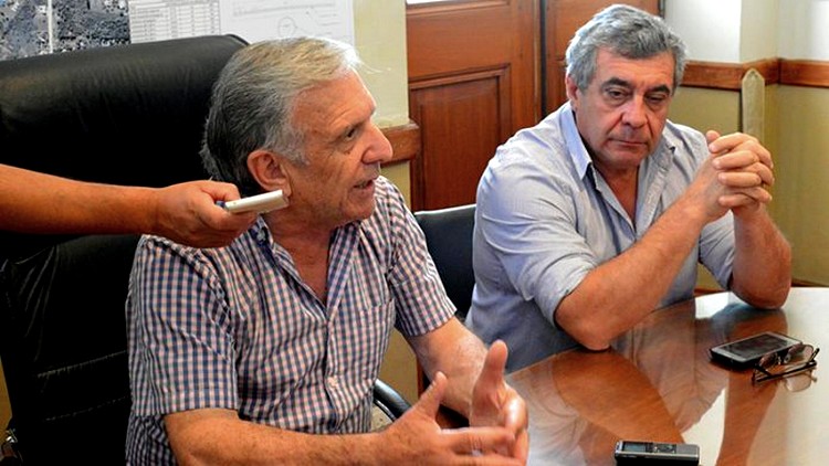 El intendente Maiocco y su secretario de Gobierno, Sergio Navoni.