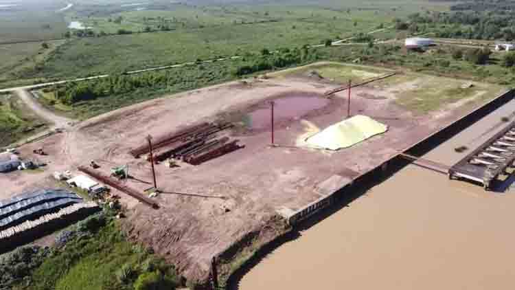 La Justicia Federal le pidió informes al Puerto Ibicuy por el depósito de azufre
