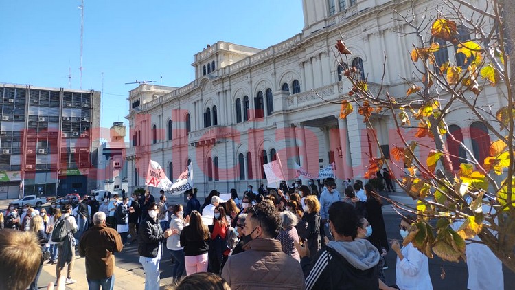 Entre Ríos: médicos marcharon este miércoles a Casa de Gobierno.